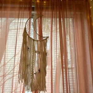 Moon Dream Catcher Boho Hanging Wall Decor